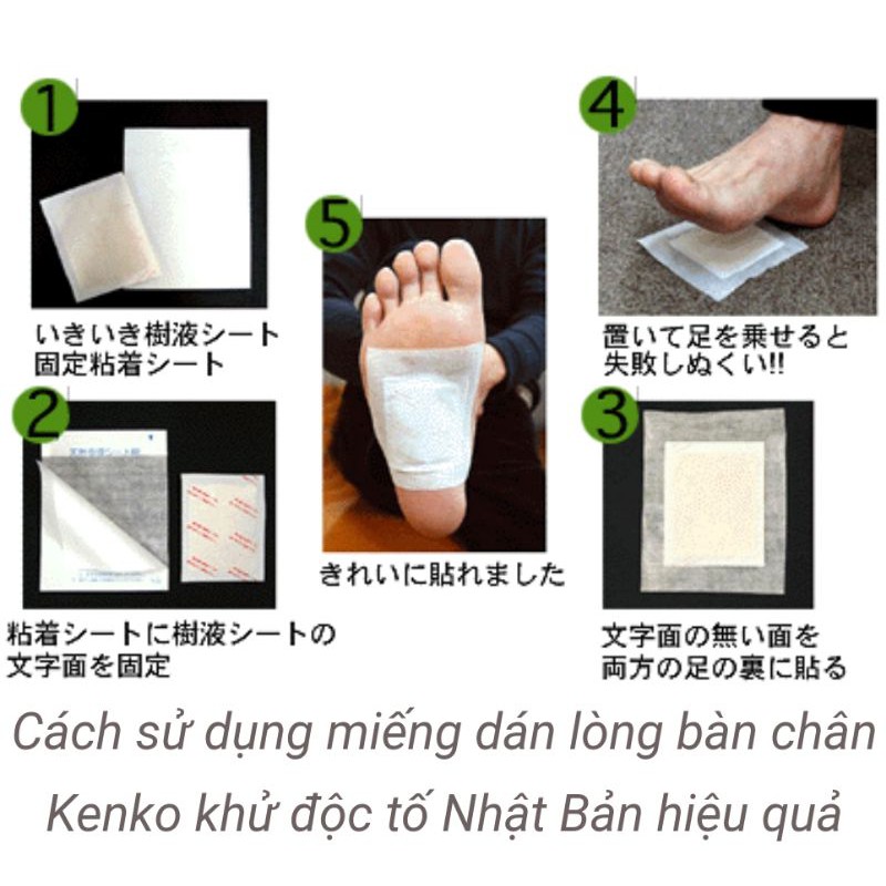 Miếng dán chân thải độc tố Nhật Bản Kenko To Plan 30 miếng