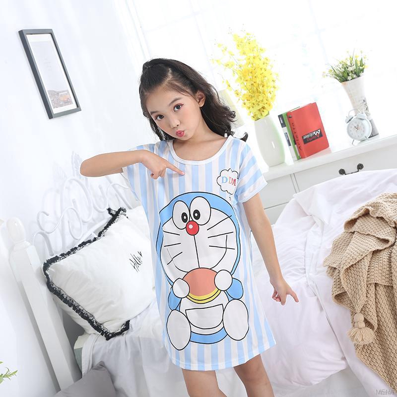 Đầm ngủ họa tiết hoạt hình xinh xắn dành cho bé gái