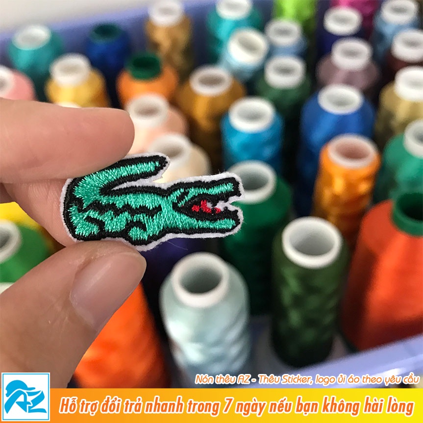 Patch vải ủi thêu hình logo cá sấu S59