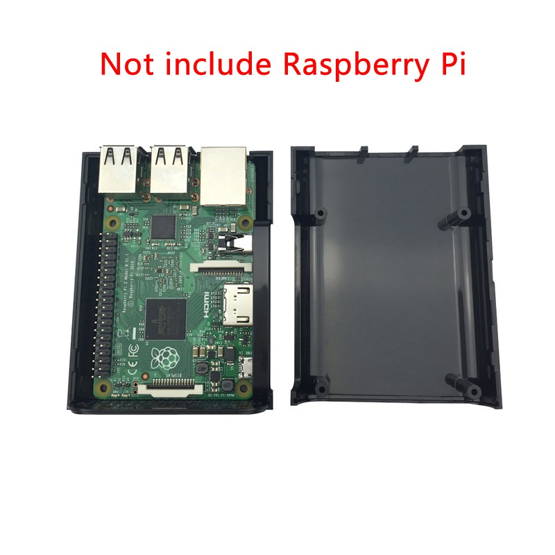 Hộp nhựa bằng nhựa ABS màu đen đựng Raspberry Pi 3 3b 3b +