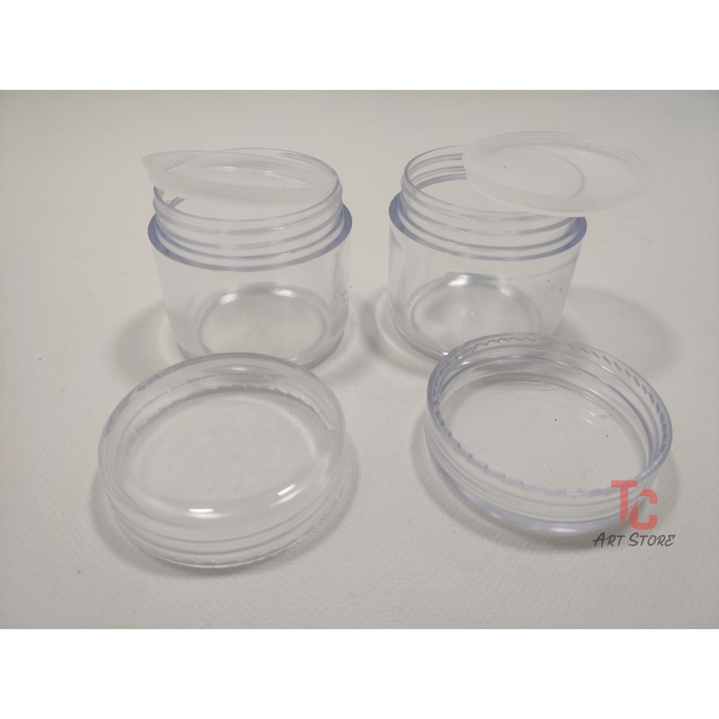 HŨ NHỰA TRONG 30ML, Hũ chiết màu, hũ nhựa 2 nắp