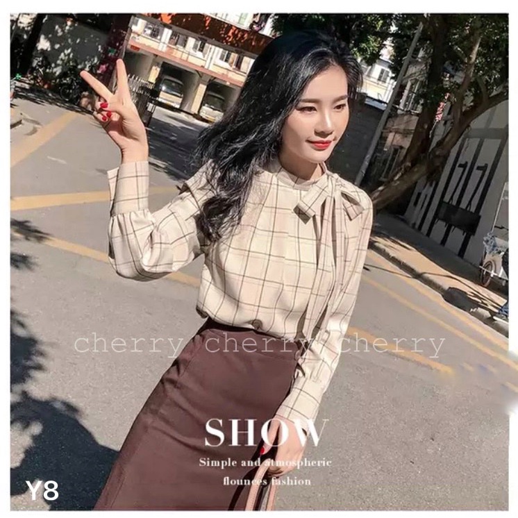 Sét đồ công sở cổ nơ Y8