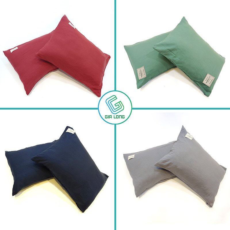 Vỏ gối nằm 💖45x65💖 vỏ gối, bao gối cotton đũi An Như Bedding | BigBuy360 - bigbuy360.vn