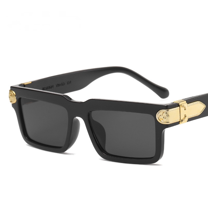 Kính Mát Gọng Vuông Kim Loại Thời Trang Cho Nam Nữ