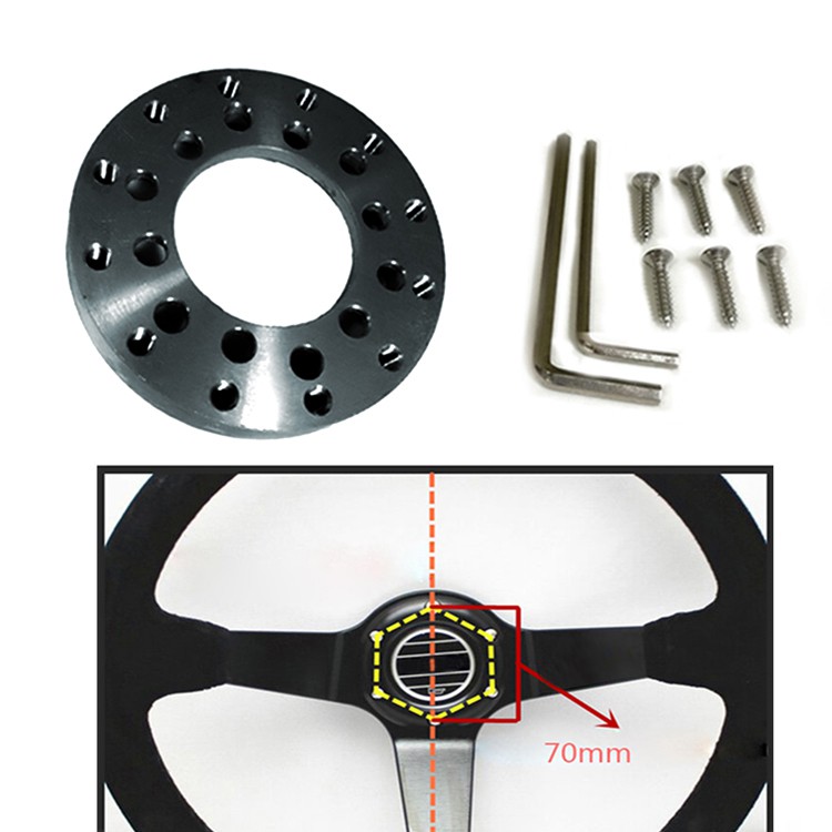 70MM Aluminum Steering Wheel Adapter Plate for Logitech G25 G27 Sparco Wheel