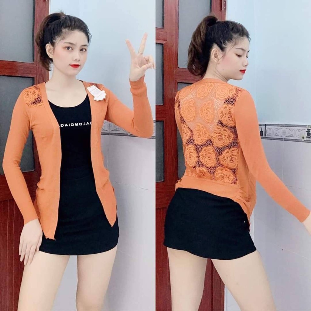 Áo Khoác Nữ Ren Lưng Có Nhiều Màu