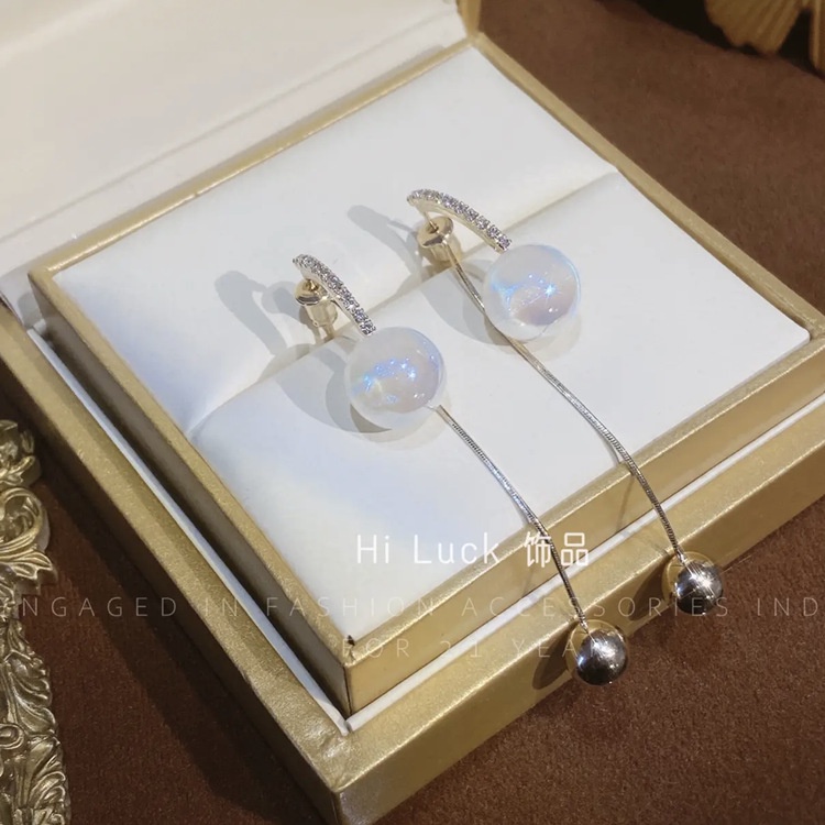 Bông Tai Hình Nàng Tiên Cá Đính Ngọc Trai Xinh Xắn 2022 S925