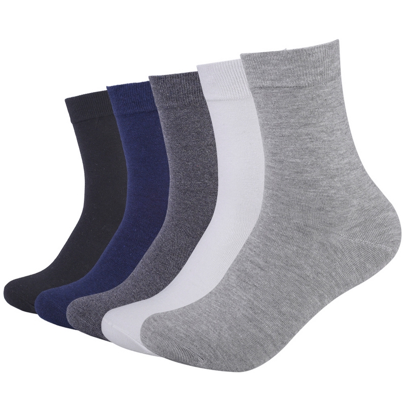Vớ cotton thoáng khí trơn màu mềm mại cho nam