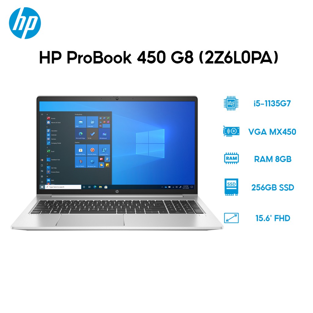 Laptop HP ProBook 450 G8 2Z6L0PA i5-1135G7 8G 256G MX450 15.6&quot; Dos