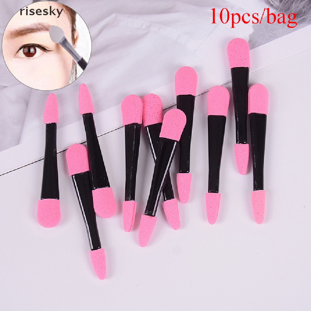 Set 10 Cọ Trang Điểm Mắt Hai Đầu Dùng Một Lần Tiện Lợi ♨Trên đó