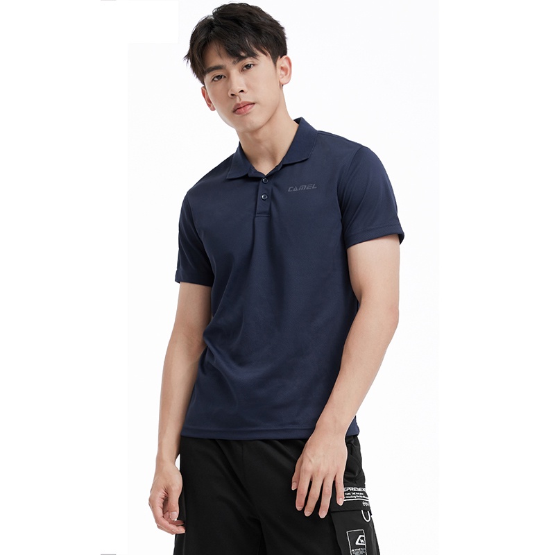 Áo sơ mi CAMEL tay ngắn màu trơn thời trang trẻ trung cho nam