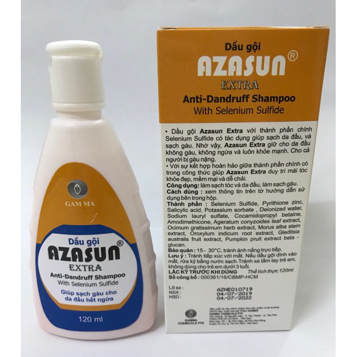 Dầu Gội  AZASUN EXTRA 120ml- Giúp Sạch Gàu, Hết Ngứa