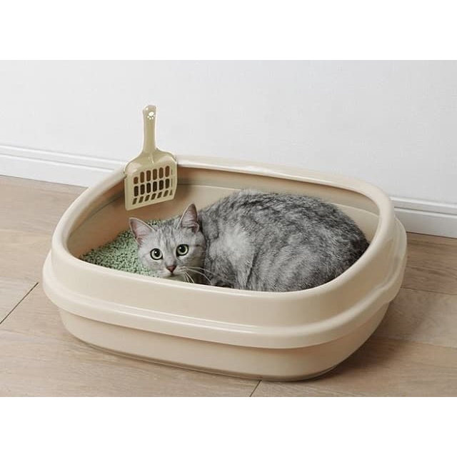 khay đi vệ sinh cho chó mèo chống lật kèm xẻng