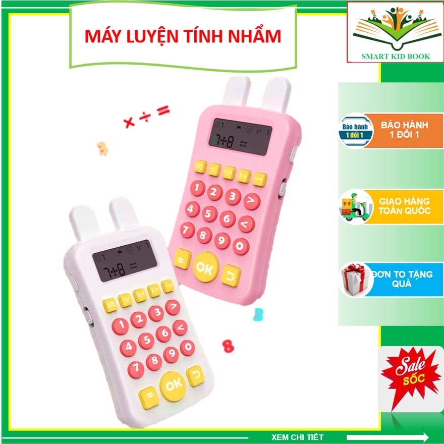 Máy Luyện Tính Nhẩm Trẻ Em - Giúp Bé Học Toán Nhiều Tính Năng (Tiếng Việt) - Có cổng sạc USB