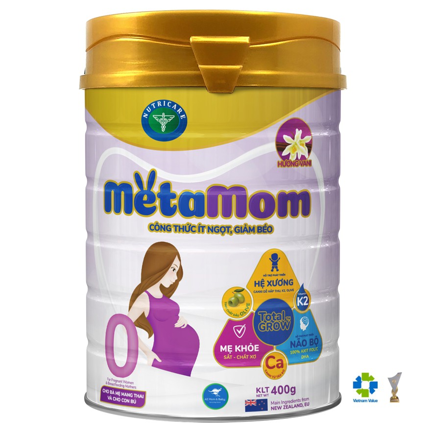 Sữa bột Nutricare MetaMom dành cho mẹ bầu &amp; cho con bú (400g)