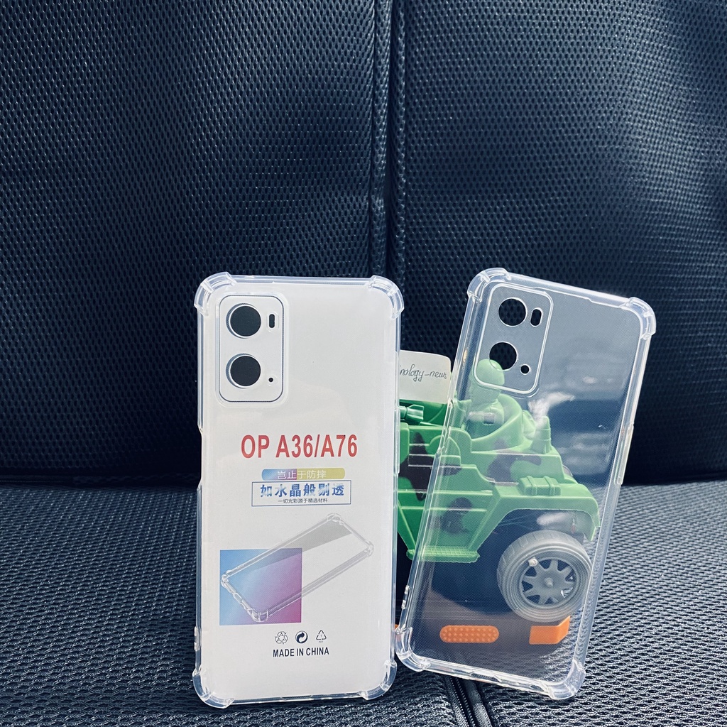 Ốp lưng chống sốc OPPO A76/ A36 dẻo trong suốt cao cấp bo 4 góc chống va đập bảo vệ camera
