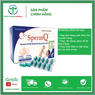 Hỗ trợ nam giới SpermQ - Tăng cường dưỡng chất cần thiết cho cơ thể -Giảm vô sinh - Tăng chất lượng tinh binh - Hộp 60v