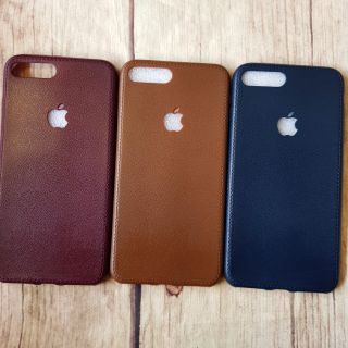 Ốp lưng iPhone 7 Plus dẻo giả da chỉ viền
