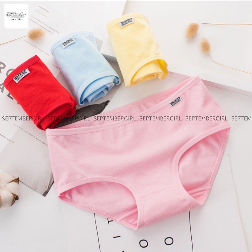 Quần Lót Cotton Trơn Mầu Nữ SEPTEMBERGIRL - QL001V1