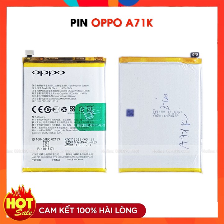 Pin điện thoại OPPO A71K Zin bóc máy