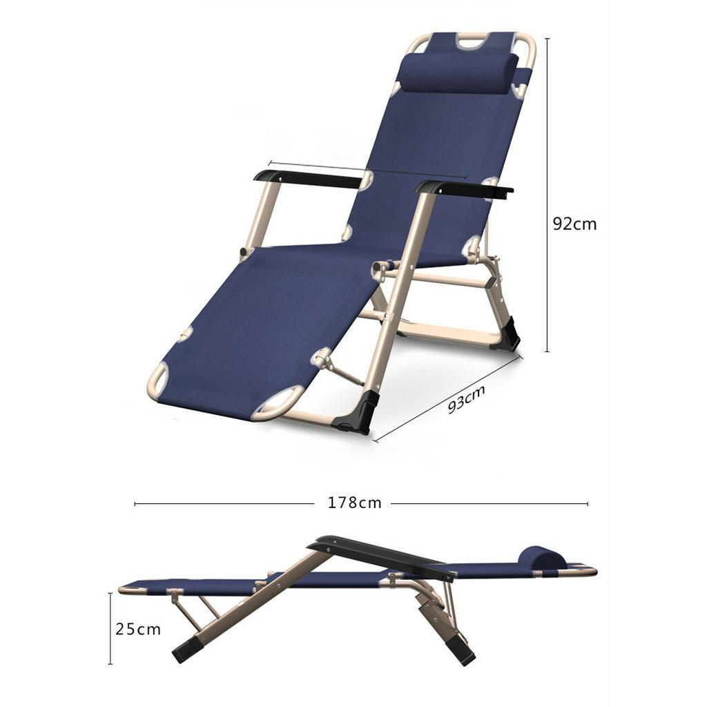 Ghế giường xếp 178cm nghỉ trưa - Giường xếp ngủ trưa văn phòng - Ghế xếp thư giãn đa năng