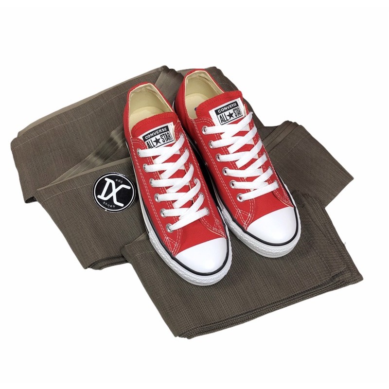 Giày Converse Chuck Taylor All Star Vải Canvas Cổ Thấp Phối Màu Đỏ / Trắng Thời Trang Cá Tính