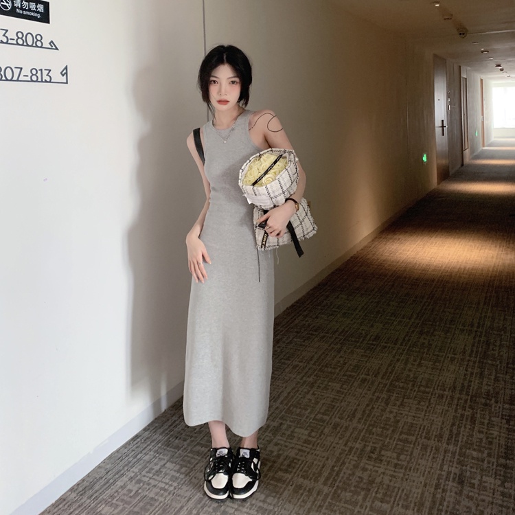 Đầm Dài Không Tay Ôm Dáng Phong Cách Hàn Quốc Gợi Cảm Thời Trang Mùa Hè Dành Cho Nữ