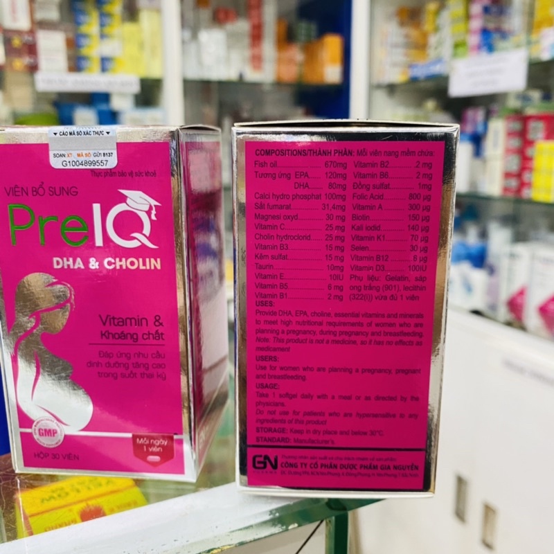 ✅ [Chính Hãng] Pre IQ Viên Bổ Sung vitamin và khoáng chất cho phụ nữ mang thai