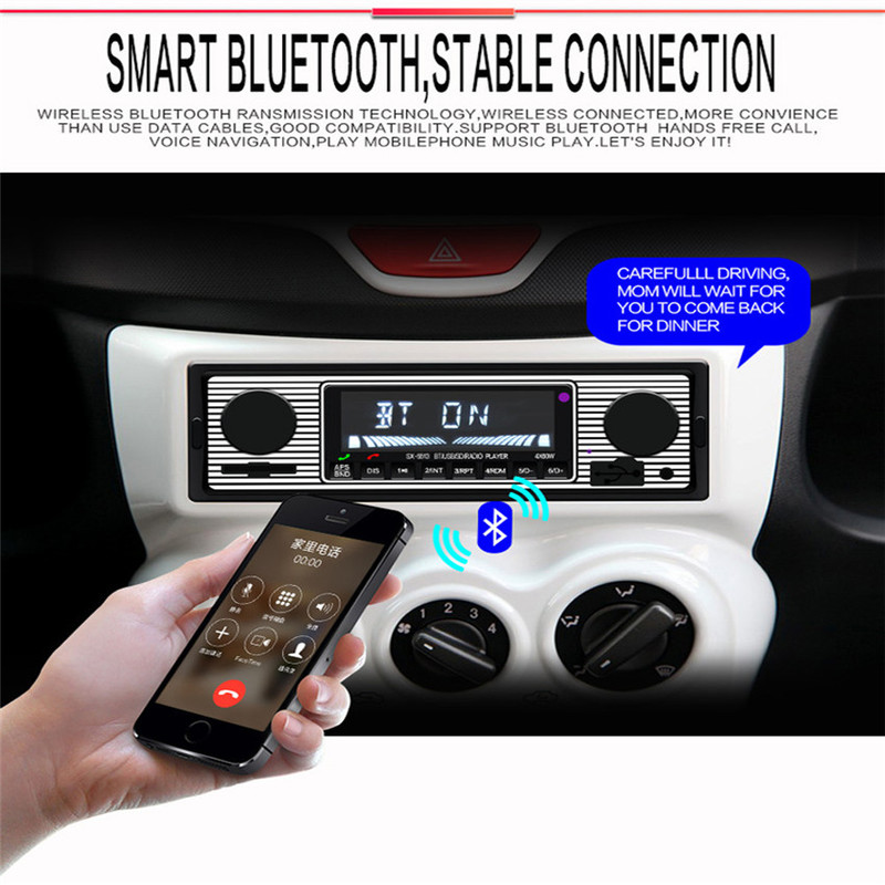 Máy Nghe Nhạc Mp3 Fm Kết Nối Bluetooth 1 Din Chuyên Dụng Cho Xe Hơi