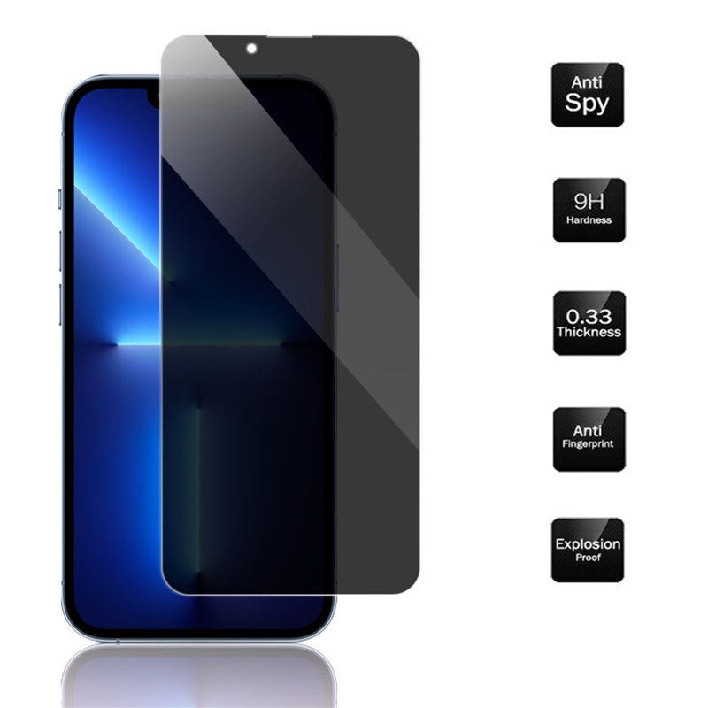 Kính Cường Lực 9H Chống Nhìn Trộm Cho iPhone 14 13 12 11 Pro Max Plus Mini 7 8 Plus 6 6S SE 2020 2022 SE3 5 X XR XS Max