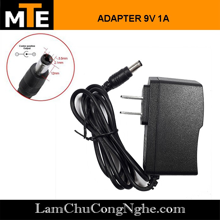 Nguồn adapter 9V 1A jack DC 5.5 * 2.1 mm