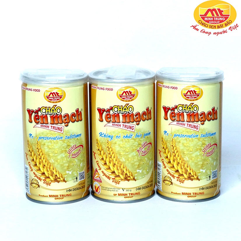 Cháo ăn liền yến mạch Minh Trung combo 3 lon - CHAOYENMACH 3