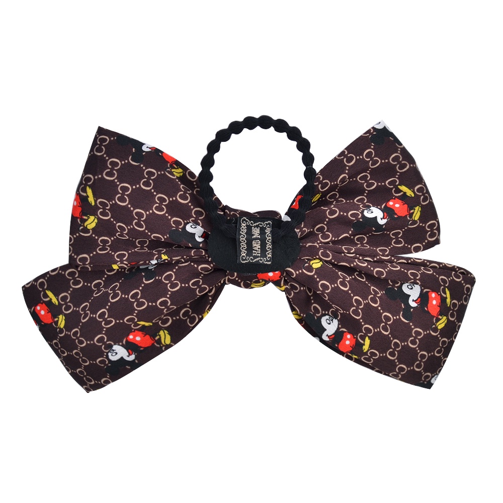 Dây Cột Tóc Hình Nơ Lớn Họa Tiết Chuột Mickey Thời Trang Cho Nữ