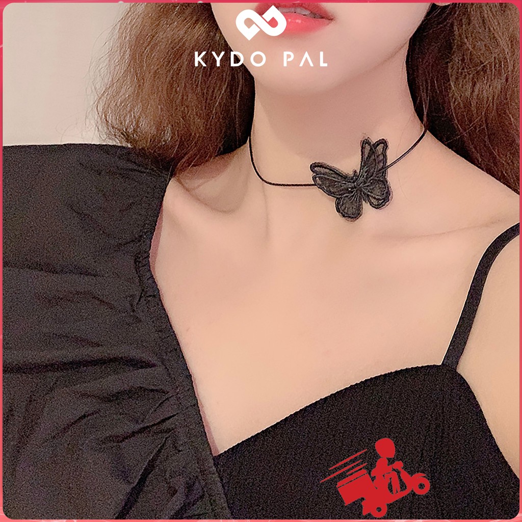 Vòng cổ choker nữ hình bướm vải dây chuyền thời trang cá tính MCK33 - KYDO PAL Phụ kiện trang sức