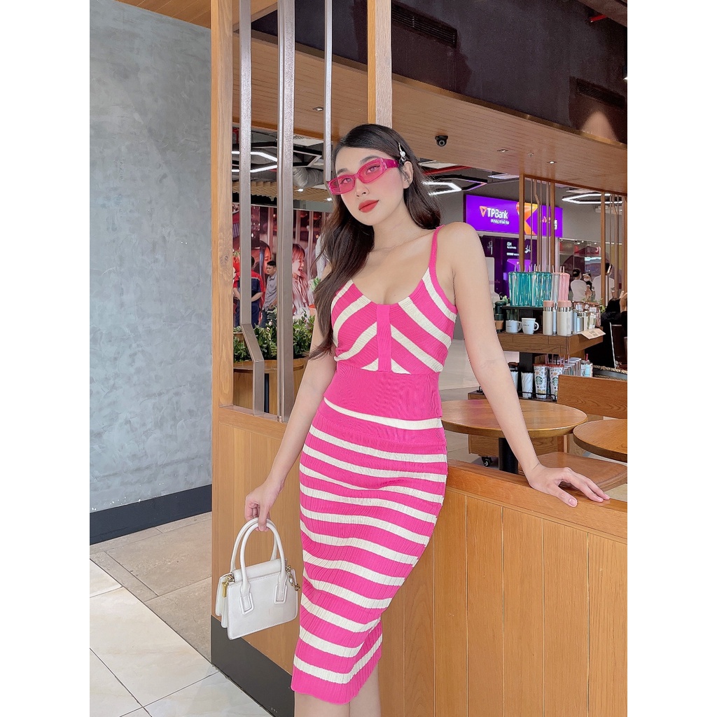 Set đồ len 2 dây áo + chân váy sành điệu Set Abir DS03 Cin house