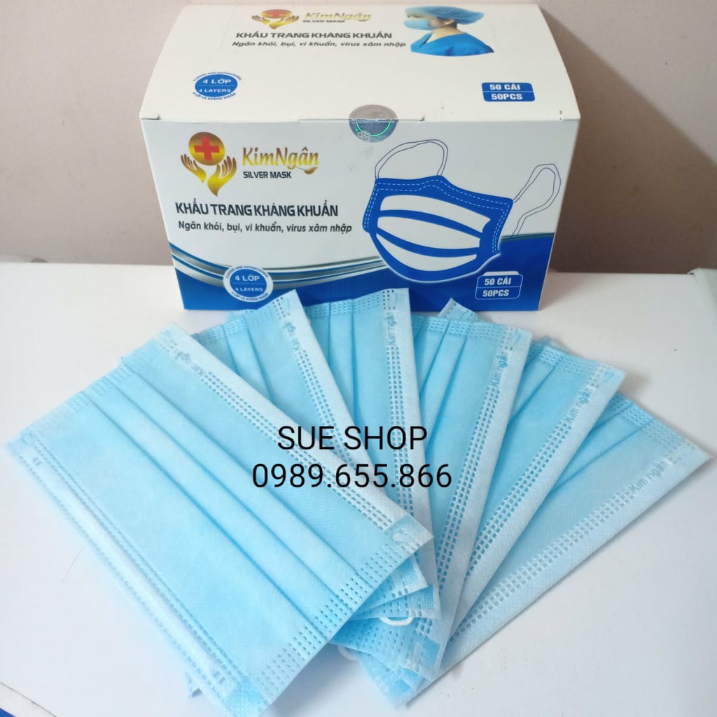 Sỉ = lẻ Hộp 50 cái khẩu trang y tế 4 lớp (Hàng chính hãng) | BigBuy360 - bigbuy360.vn