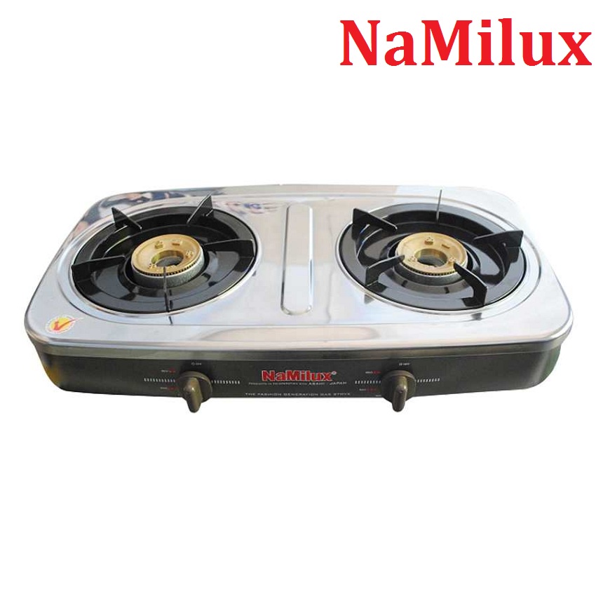 Bếp gas đôi Namilux NA-590SM - Mặt bếp Inox cao cấp, Bảo Hành 2 Năm