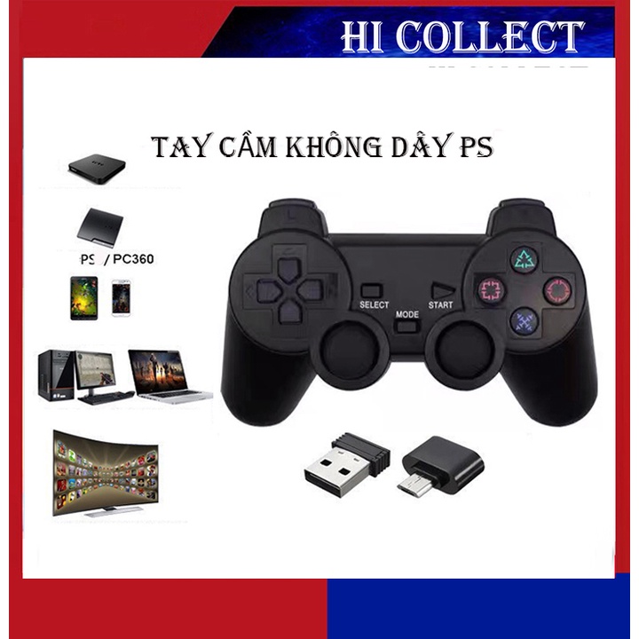 Tay Cầm Chơi Game Không Dây Có Rung Cổng USB, Micro USB, Type- C, Gamepad Cho PC Laptop Chơi FO4