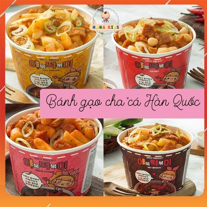 Bánh gạo tokpokki Hàn Quốc Tteokbokki kèm chả cá ăn liền vị phô mai, cay, cay ngọt, phô mai - tokbokki hộp 143g tiện lợi | BigBuy360 - bigbuy360.vn