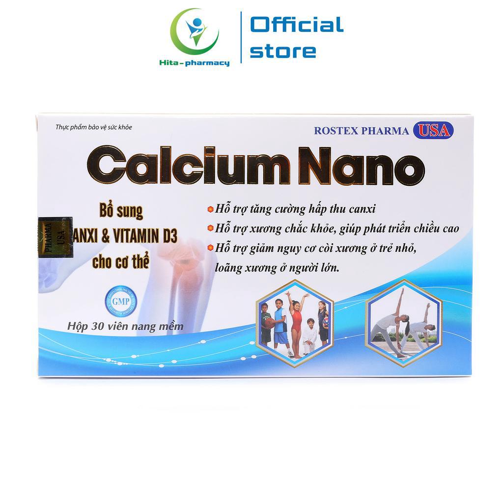 Calcium Nano bổ sung canxi, vitamin D3 tăng chiều cao - 30 viên Calcium