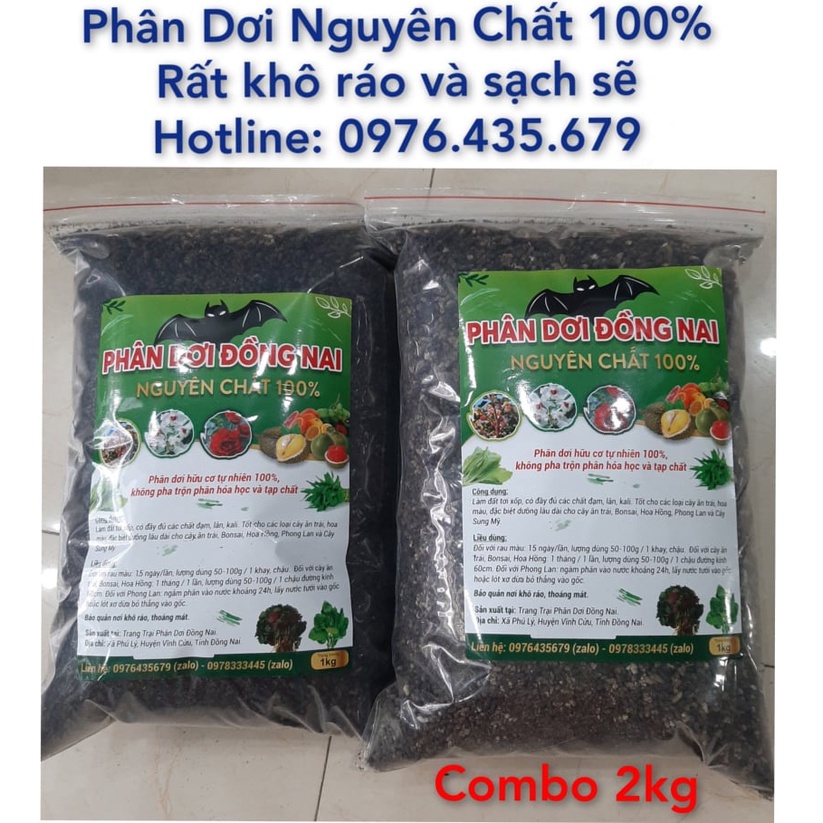 Siêu Sales - 2 Ký Phân Dơi Đồng Nai Nguyên Chất 100% - Phân rất khô và sạch sẽ - Hiệu quả rất cao