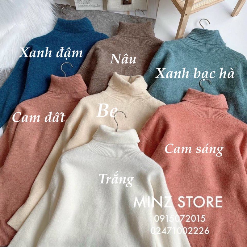 [Mã WARUN27 giảm 12k đơn 99k] ANU0007 - ÁO LEN DẠ NỮ CỔ LỌ | BigBuy360 - bigbuy360.vn