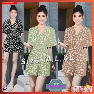 Jumpsuit 💥FREESHIP💥 jum ngắn cổ tim thắt nơ eo xinh xắn TJ1072