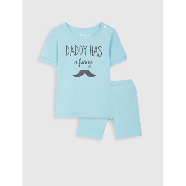 Bộ cộc tay em bé Canifa hình Daddy