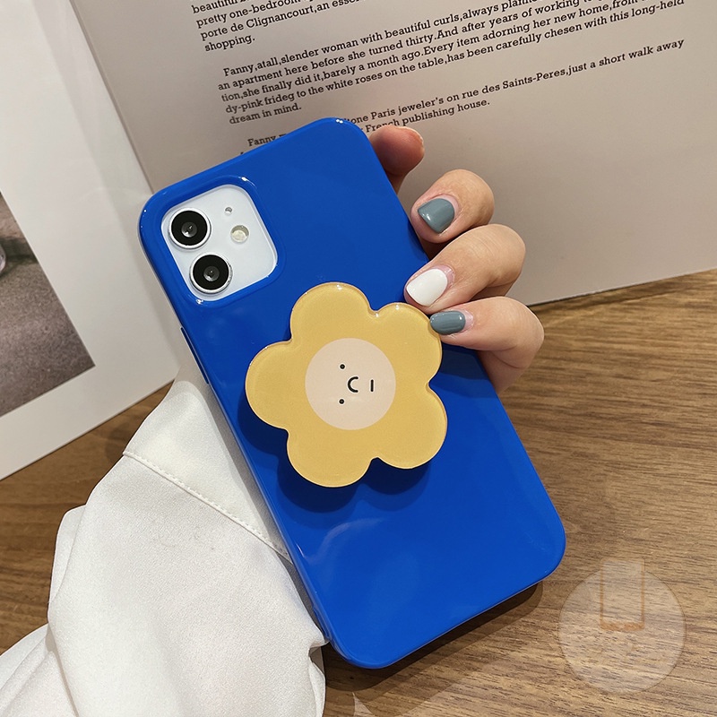 Ốp điện thoại kèm chân đỡ hình hoa cho iPhone11 12 Pro Max 11ProMax 11 X XR XS Max 7 8Plus