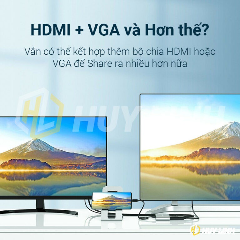 Bộ chuyển đổi Lightning to HDMI hoặc VGA có cổng tín hiệu âm thanh không cần cài đặt tiện lợi