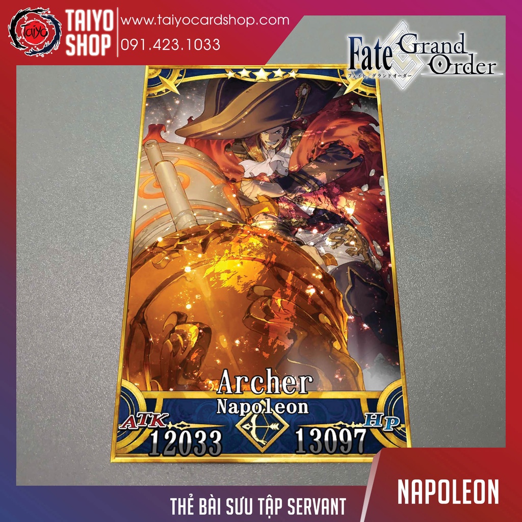 Thẻ bài custom card bánh xốp anime Fate/Grand Order FGO để sưu tầm tự chọn Napoleon
