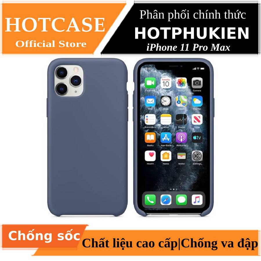 Ốp lưng chống sốc silicon case cho iPhone 11 Pro Max hiệu HOTCASE (siêu mềm mịn, chống va đập, chống trầy) - Hàng chãng