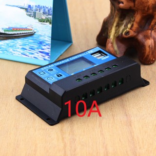 Bộ sạc năng lượng mặt trời 10A tự động nhận bình aquy 12V/24V