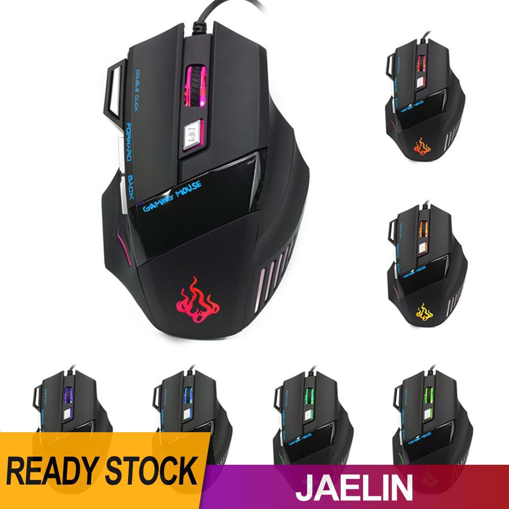 Chuột Dây Đèn Led 5500dpi A908 7 Nút Bấm Dùng Để Chơi Game